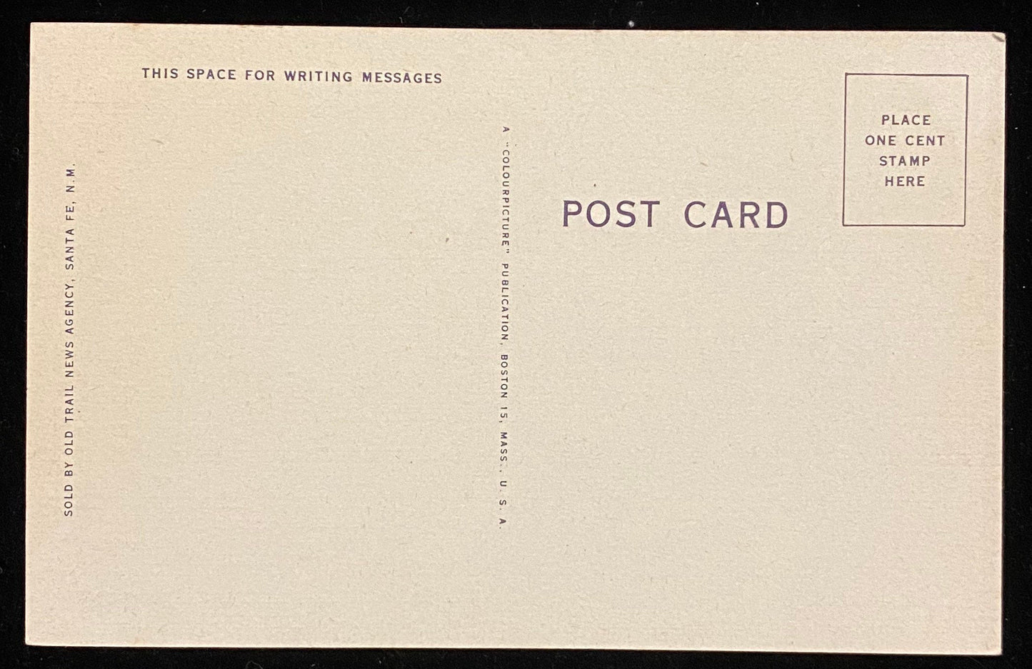 U.S. Post Office, Santa Fe, New Mexico - 1940s Linen Postcard