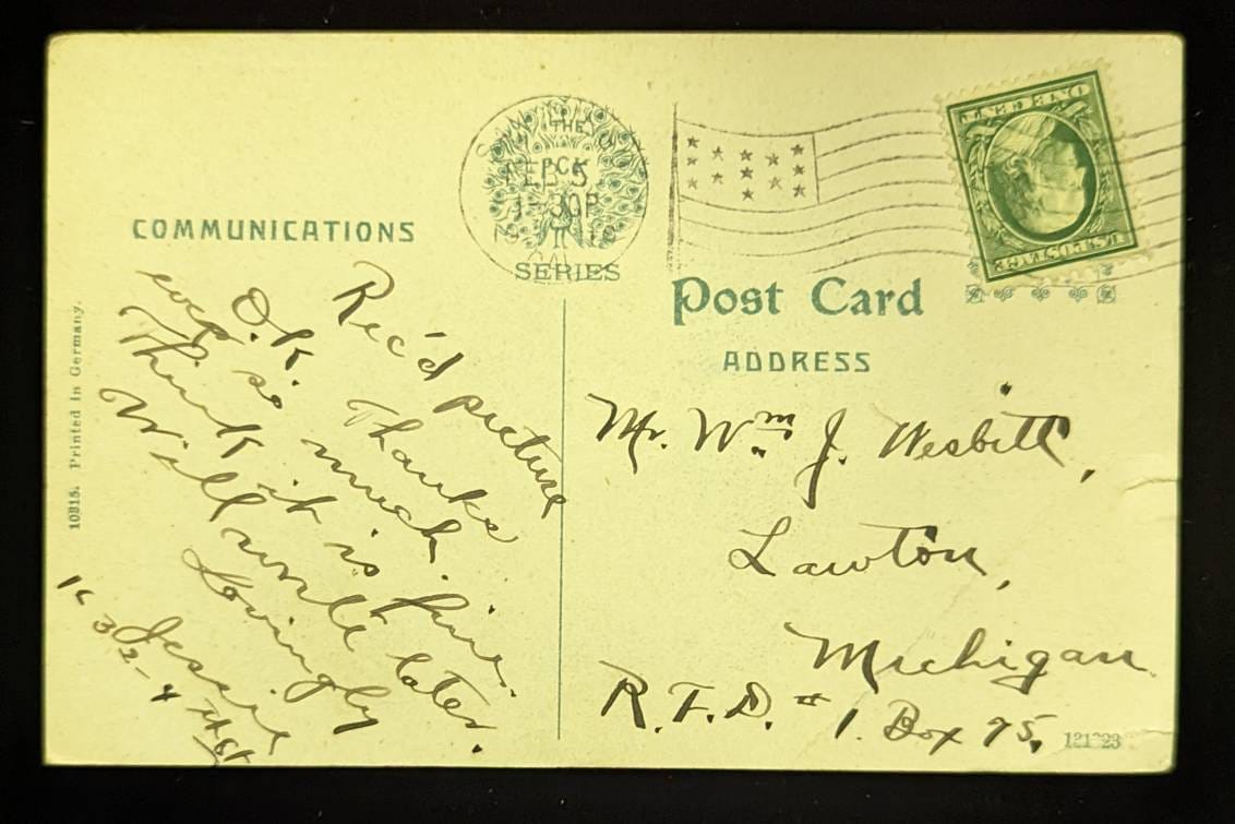 The "Bennington" Monument - San Diego, California - Vintage Postcard