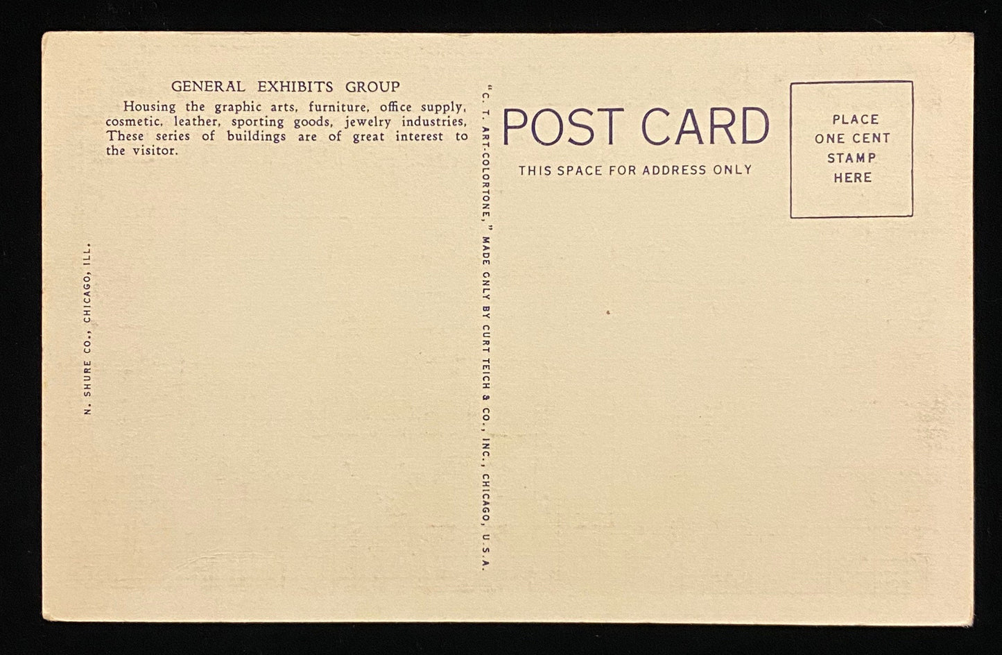 General Exhibits Group - Chicago World's Fair - Illinois - 1934 Linen Postcard