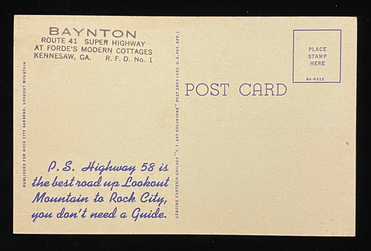 Balanced Rock - Rock City Gardens - Lookout Mountain, Georgia - 1938 Linen Postcard