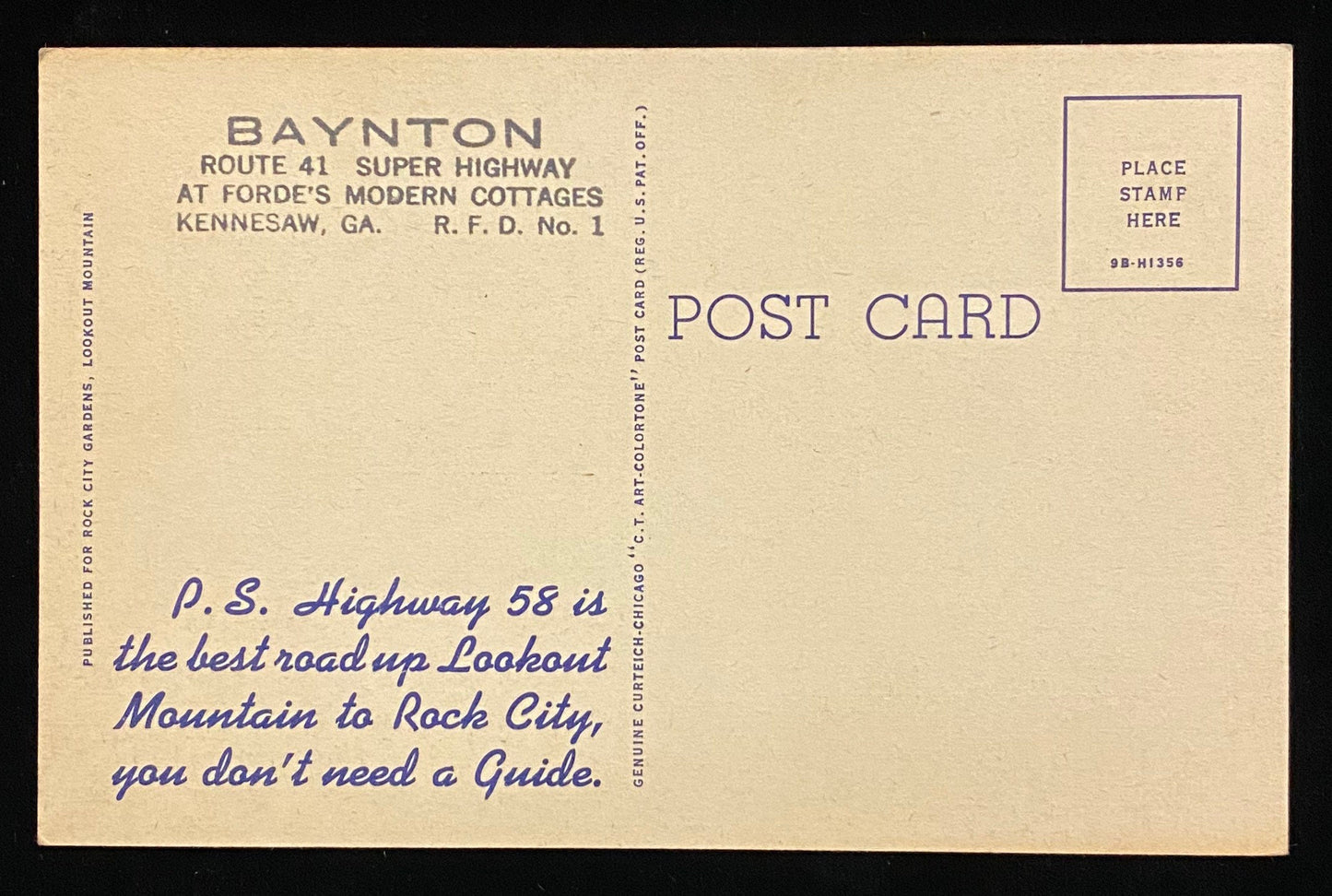 Swing Along Bridge - Rock City Gardens - Lookout Mountain, Georgia - 1949 Linen Postcard