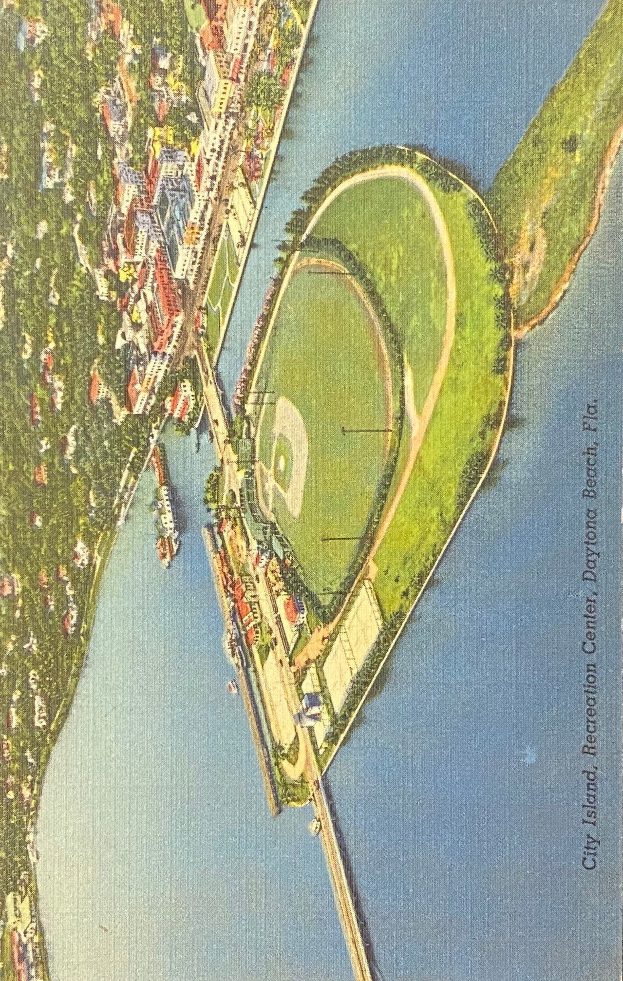City Island - Recreation Center - Daytona Beach, Florida - 1941 Linen Postcard