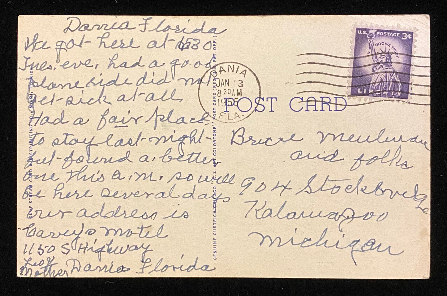 Hollywood Beach Hotel Gardens - Hollywood Beach, Florida - 1955 Postcard
