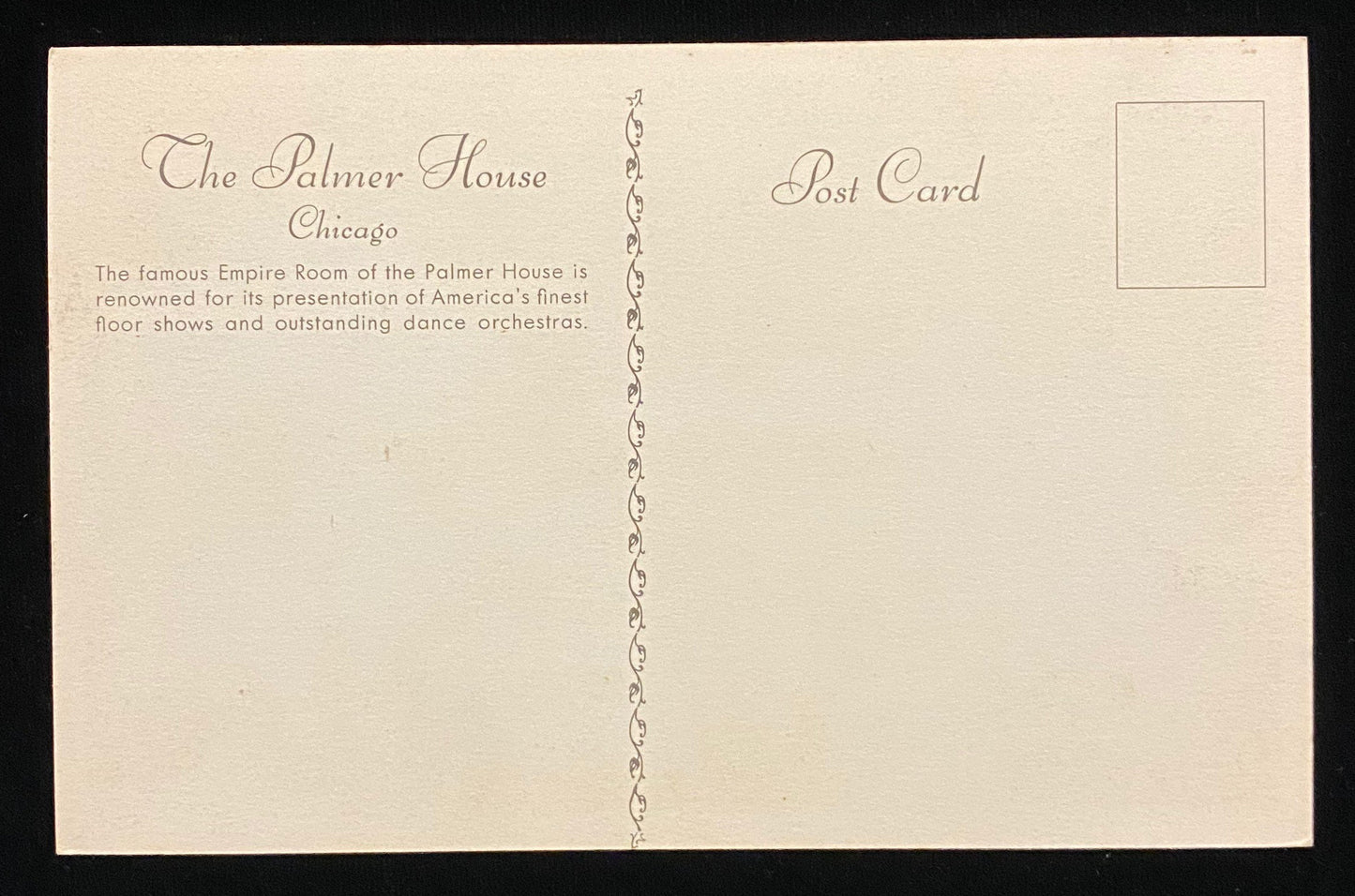 Empire Room, Palmer House, Chicago, Illinois - Linen Postcard