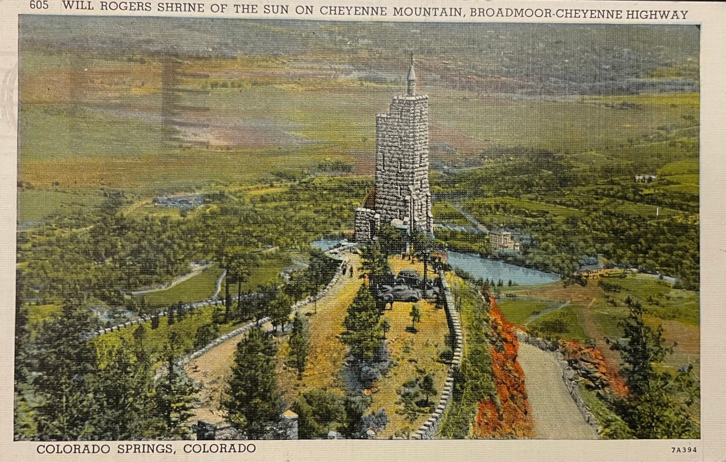 Will Rogers Shrine of the Sun on Cheyenne Mountain - Broadmoor-Cheyenne Highway