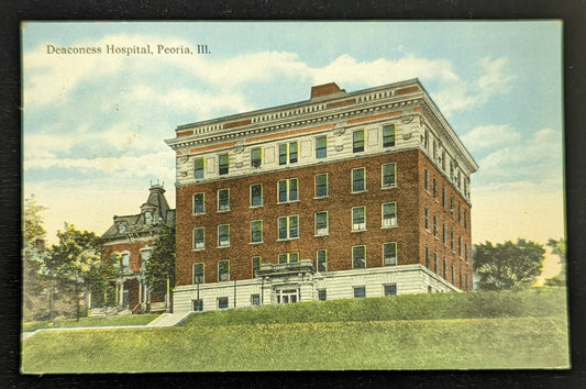 Deaconess Hospital, Peoria, Illinois - Vintage Postcard