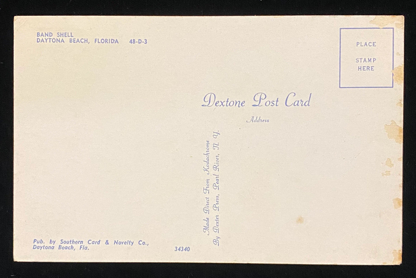 Band Shell, Daytona Beach, Florida - Vintage Architecture Postcard