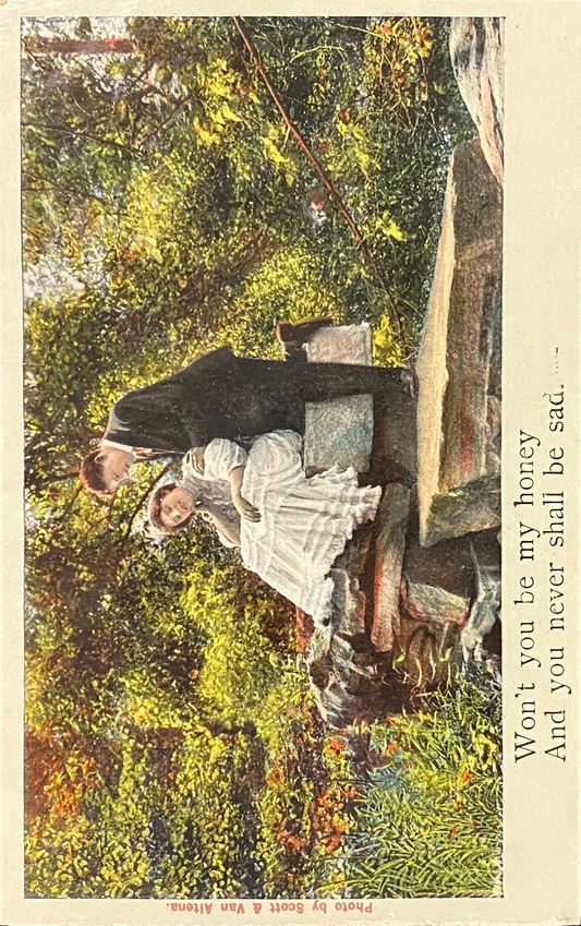 Won't you be my honey And you never shall be sad - Funny/Vintage Postcard