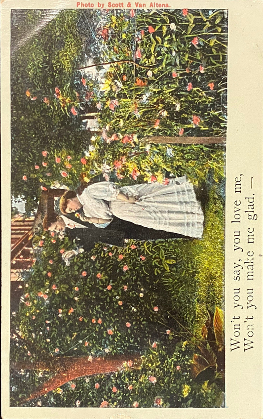 Won't you say, you love me, Won't you make me glad - Funny/Satirical Vintage Postcard