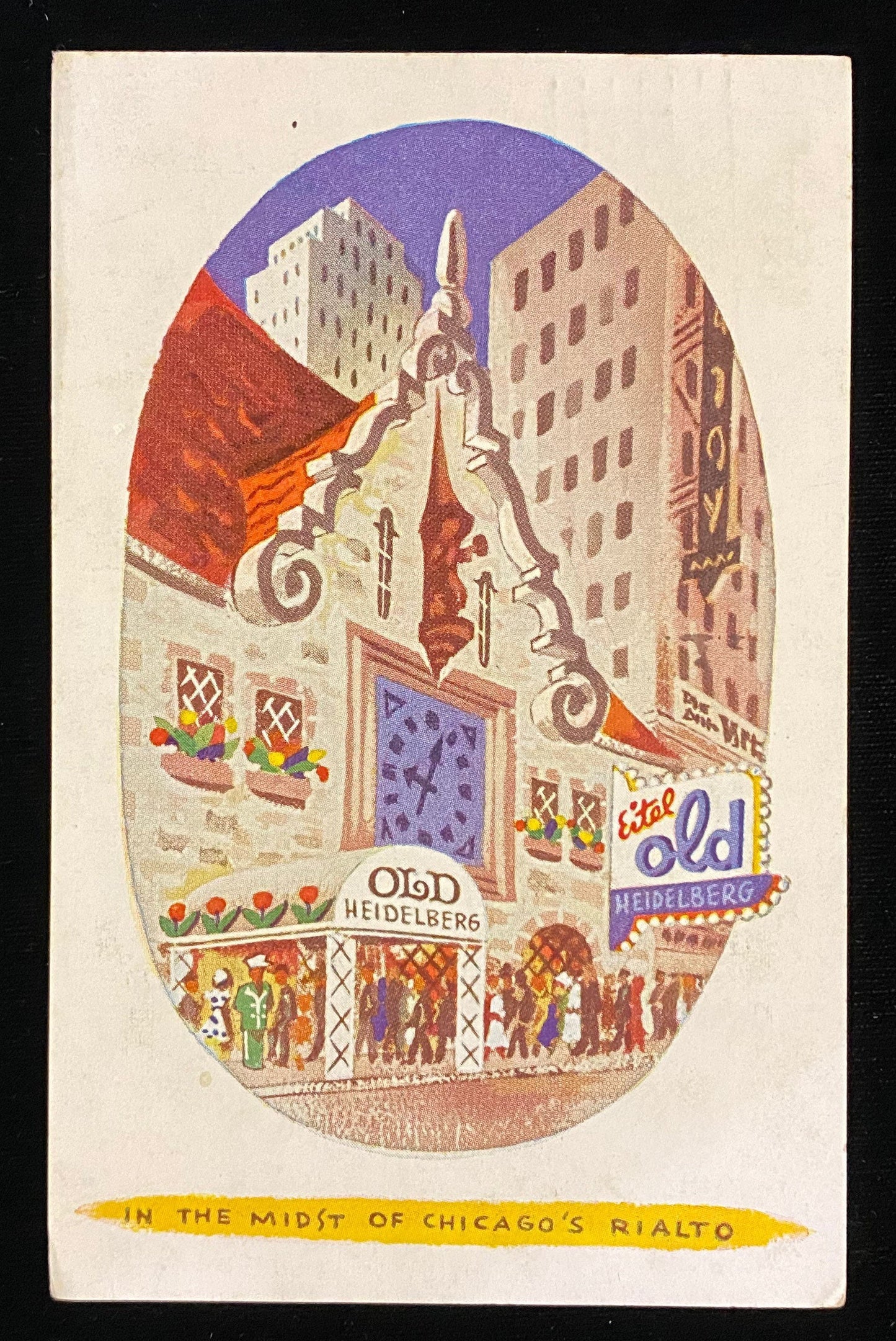 In the Midst of Chicago's Rialto - Vintage Postcard
