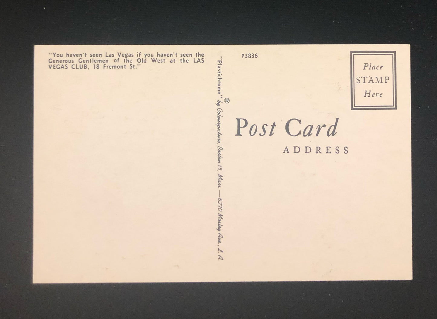 The House of Jackpots - Downtown Las Vegas, Nevada - Las Vegas Club Vintage Postcard