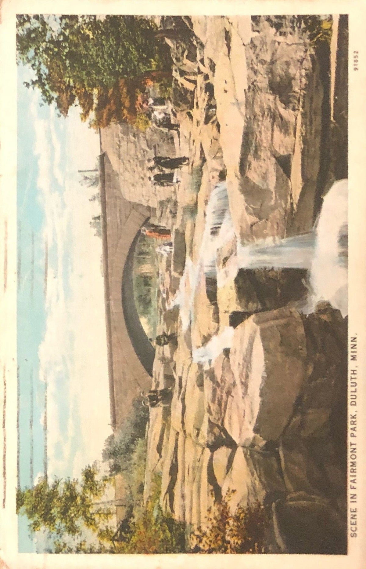 Scene in Fairmount Park, Duluth, Minnesota - Vintage 1920s Postcard