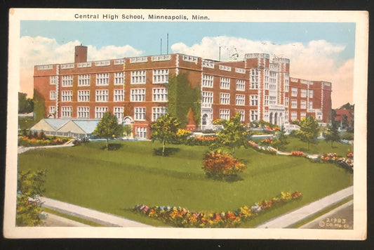 Central High School, Minneapolis Minnesota, Vintage Postcard