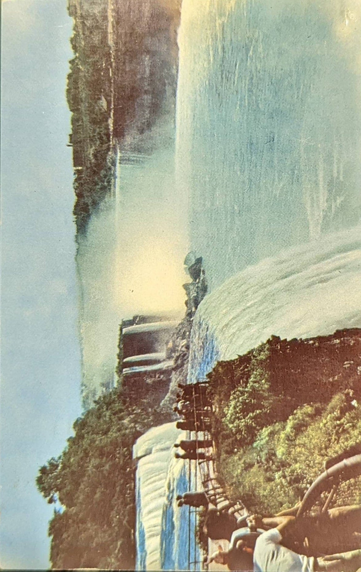 Prospect Point, Niagara Falls, New York - 1938 John Adams Red 2 Cent Stamp, Bell & Howell Advert - V
