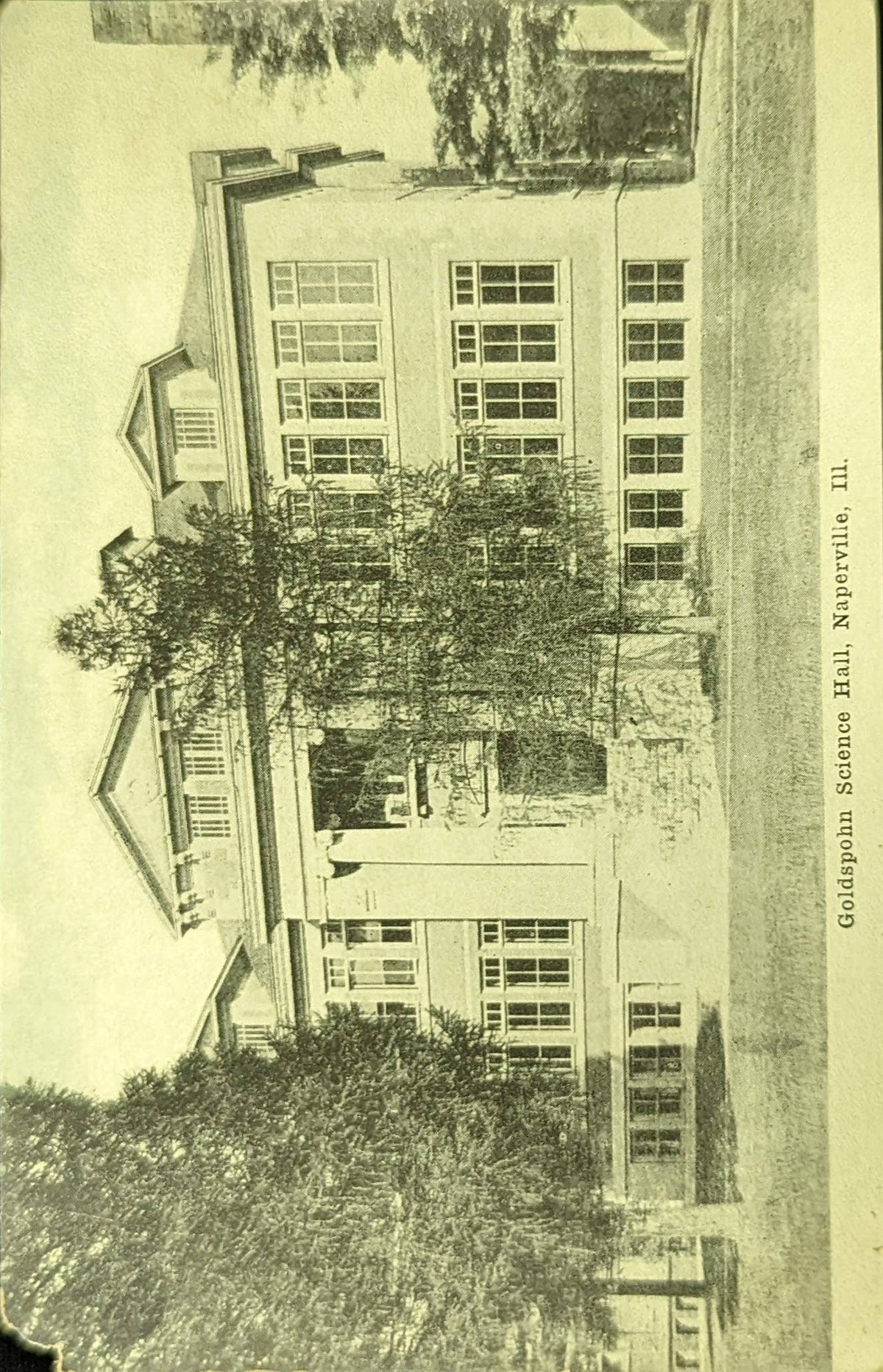 Goldspohn Science Hall, Naperville, Illinois Vintage Postcard