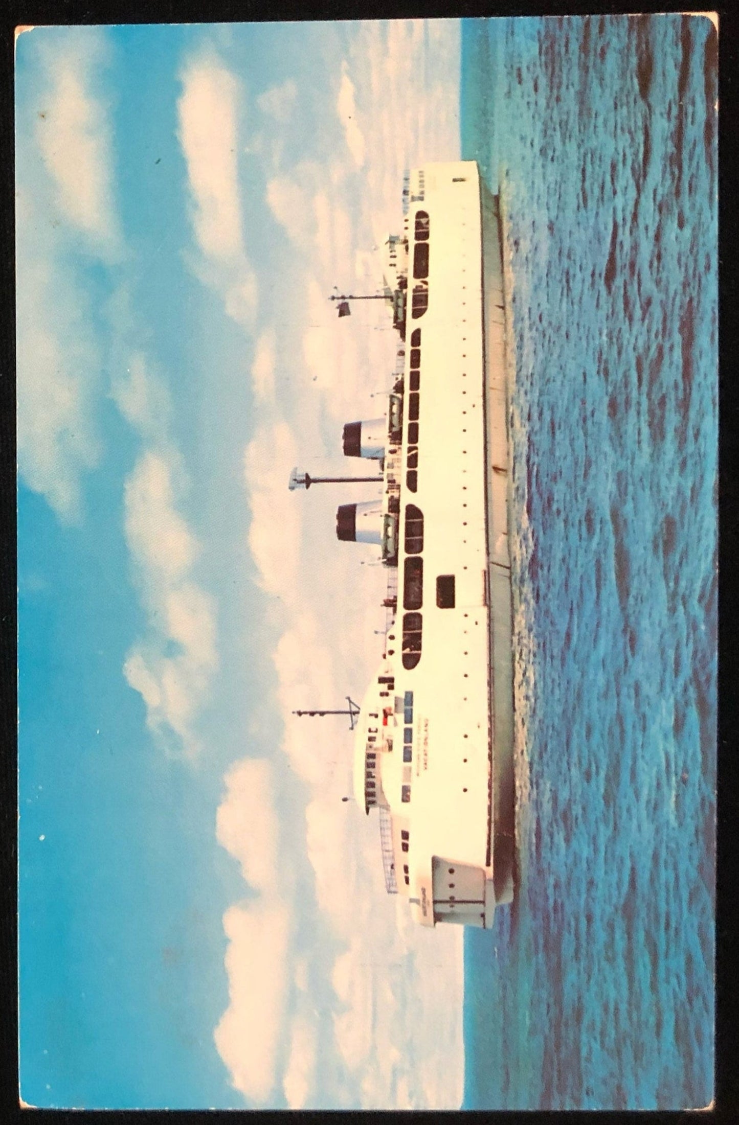 The Vactionland - Michigan State Ferry - Vintage Postcard