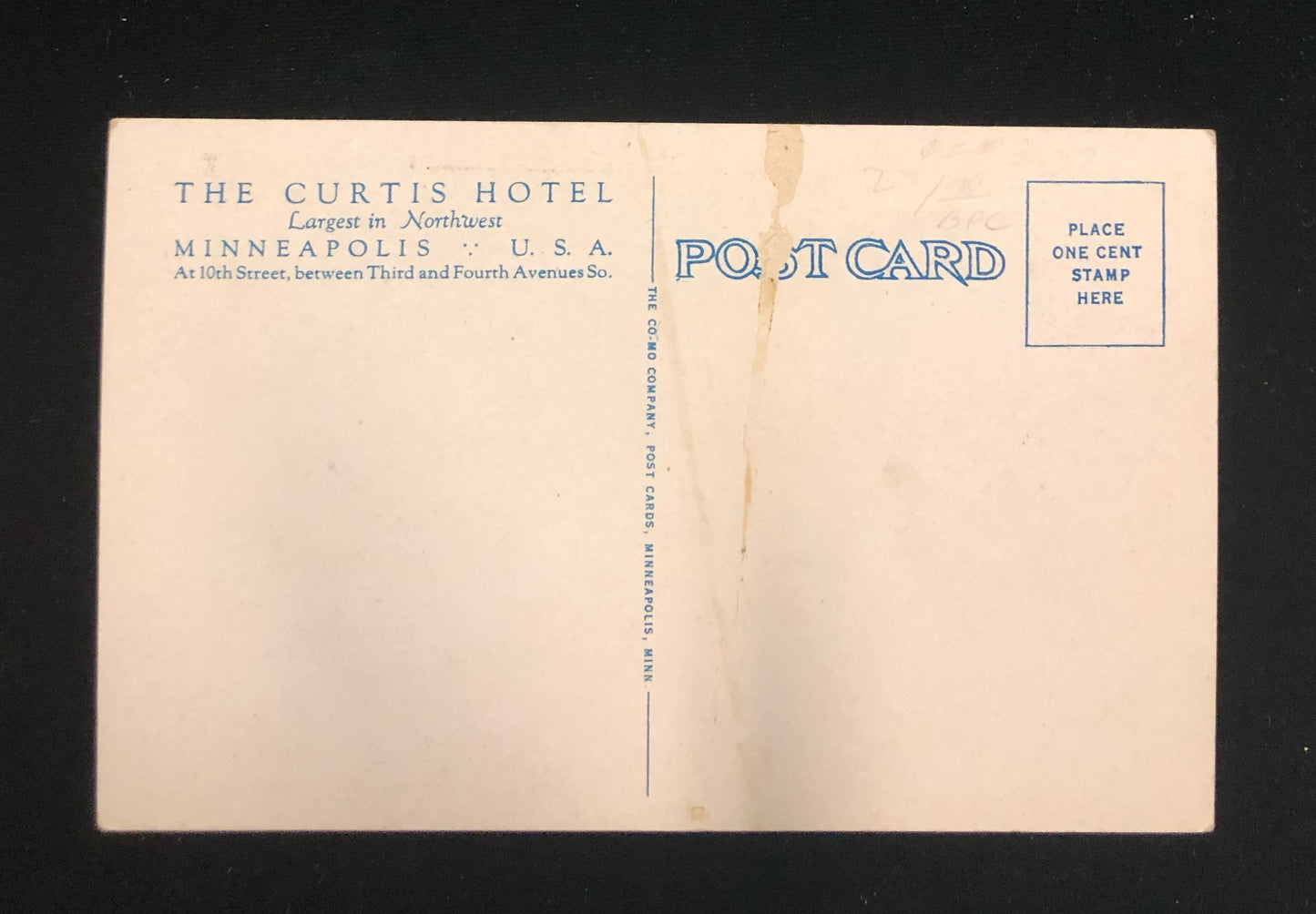 The Curtis Hotel, Minneapolis Minnesota Vintage Postcard