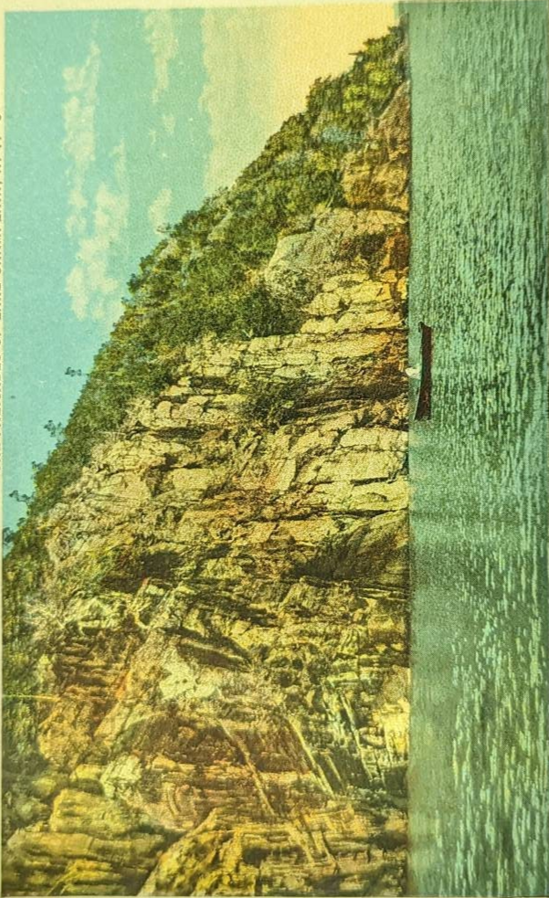 The Palisades of Lake Champlain, New York - Vintage Postcard