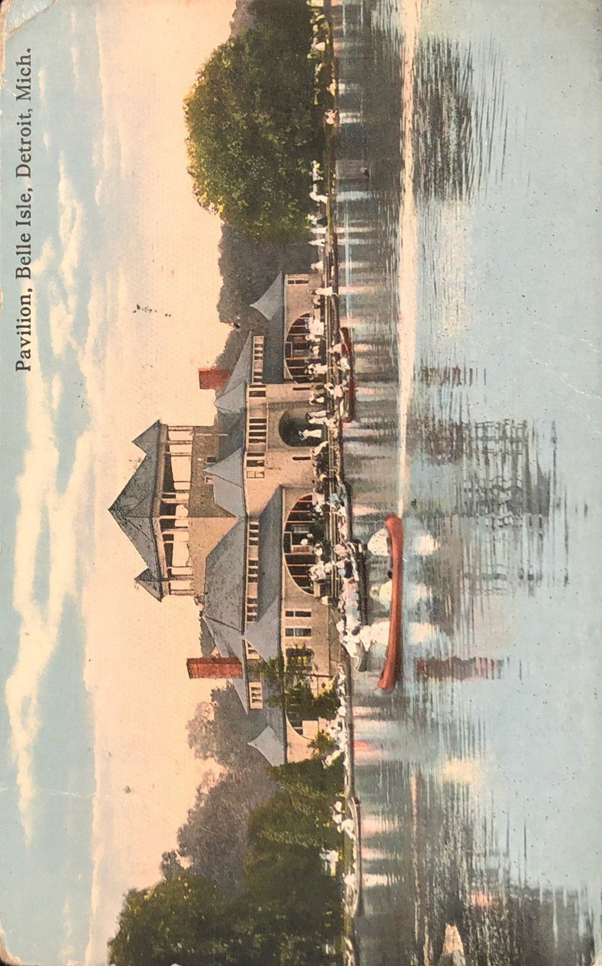 Pavilion, Belle Isle, Detroit Michigan - Vintage Postcard