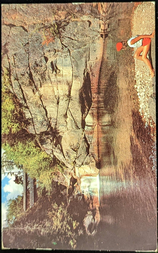 The Pool & Sentinel Pine Bridge, Franconia Notch, New Hampshire - Vintage Postcard