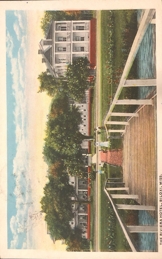 The Riviera Hotel, Biloxi, Mississippi Vintage Postcard