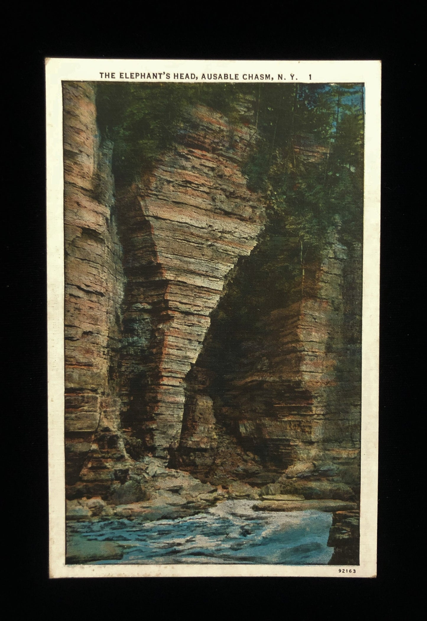 Elephant Head Ausable Chasm, NY. Vintage Postcard