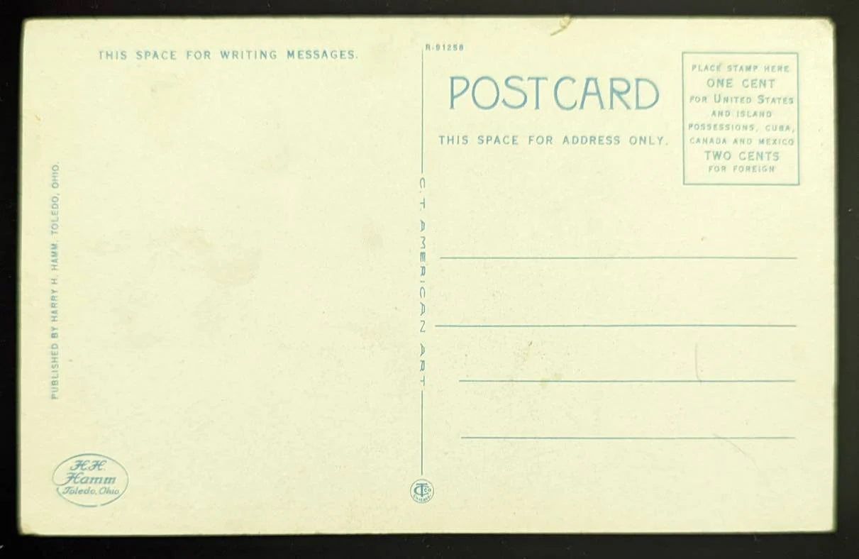 Waite High School and Bowl, Toledo, Ohio - Vintage Postcard