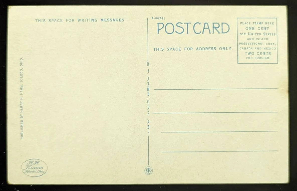 View of Business Section From Court House, Toledo, Ohio - Vintage Postcard