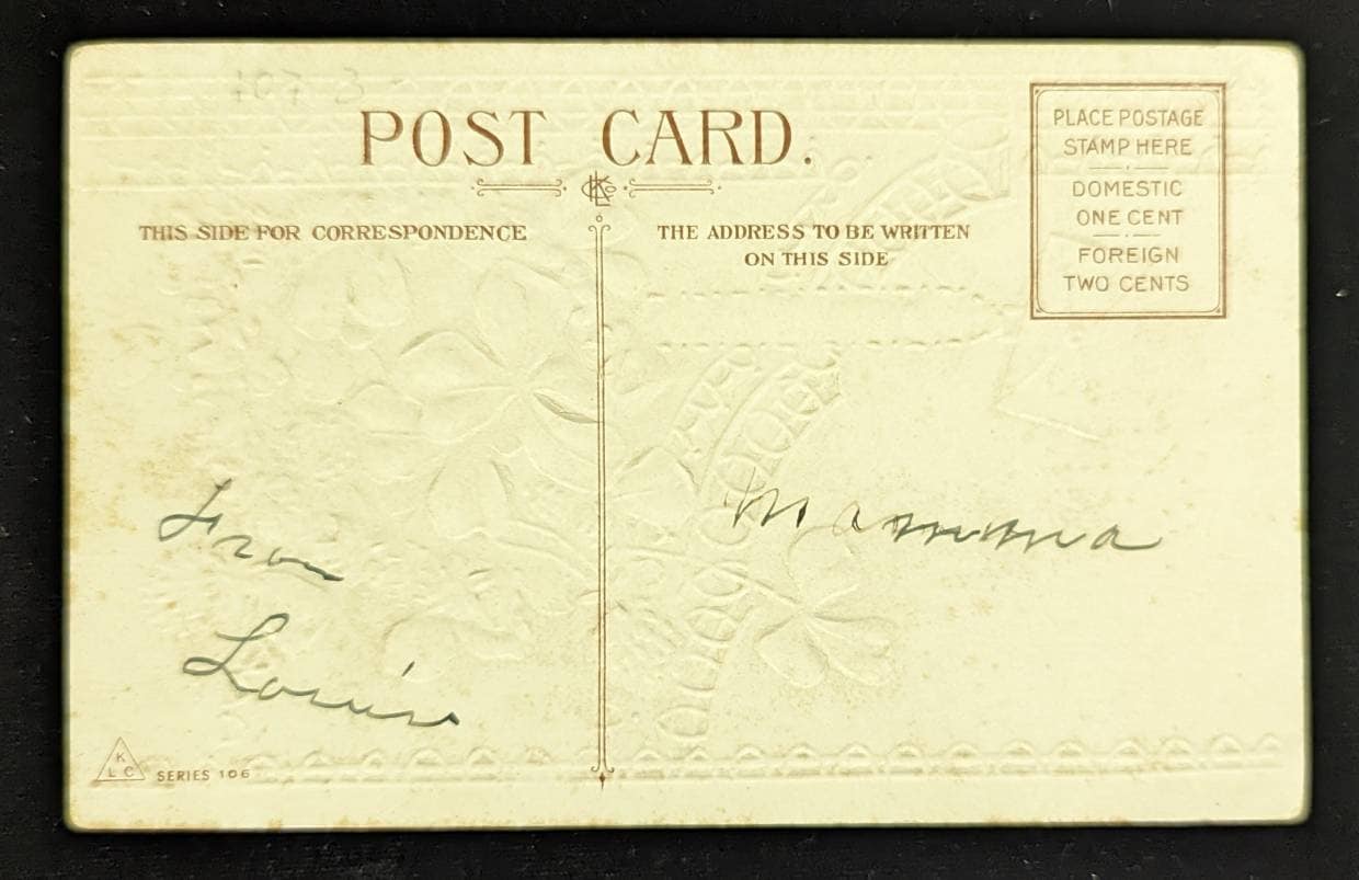 A Message of Love - Vintage Valentine Postcard