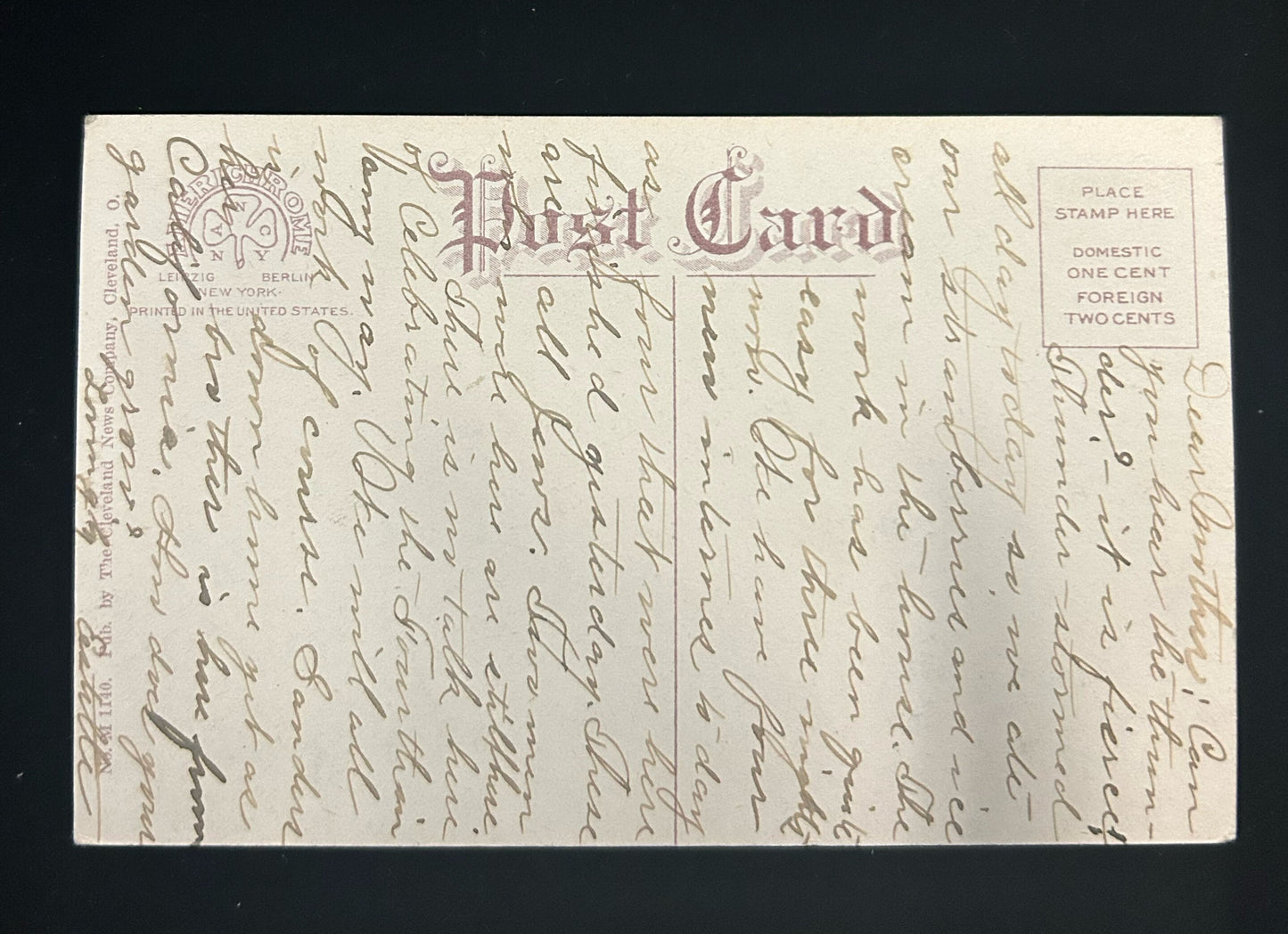 The Central Armory, Cleveland, Ohio - Vintage Postcard