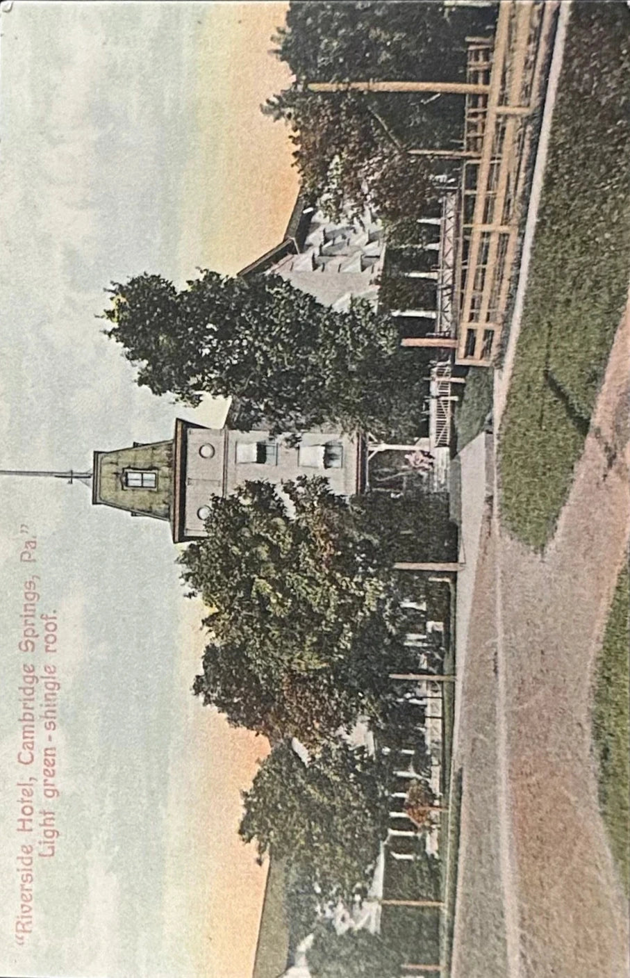 Riverside Hotel - Cambridge Springs, PA - Vintage Postcard