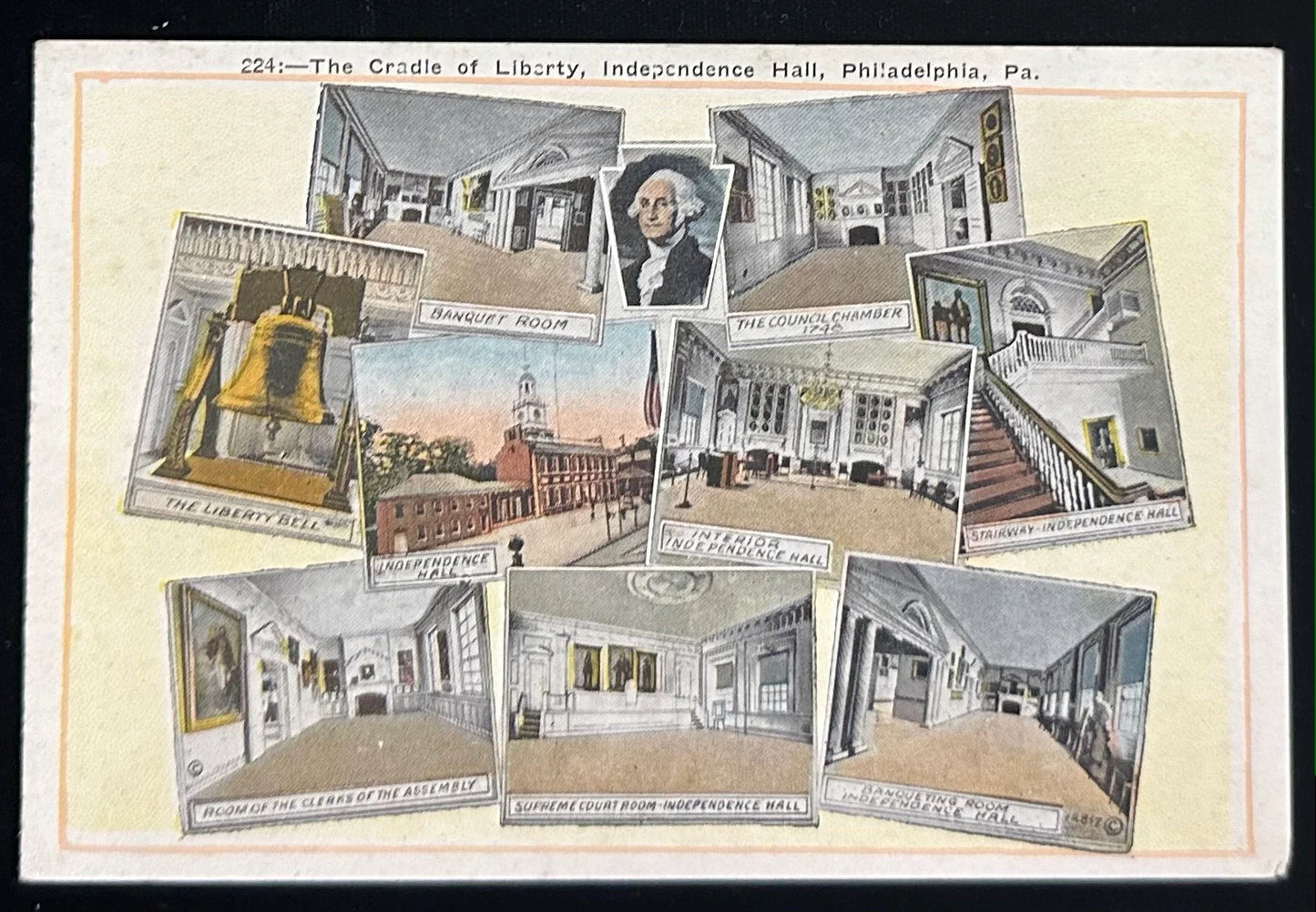 The Cradle of Liberty - Independence Hall - Philadelphia, Pa.- Vintage Postcard