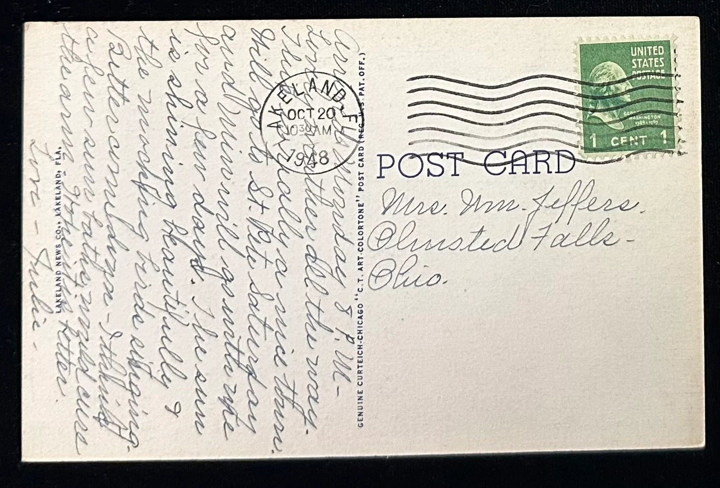 City Hall, Lakeland, Florida - Vintage Postcard