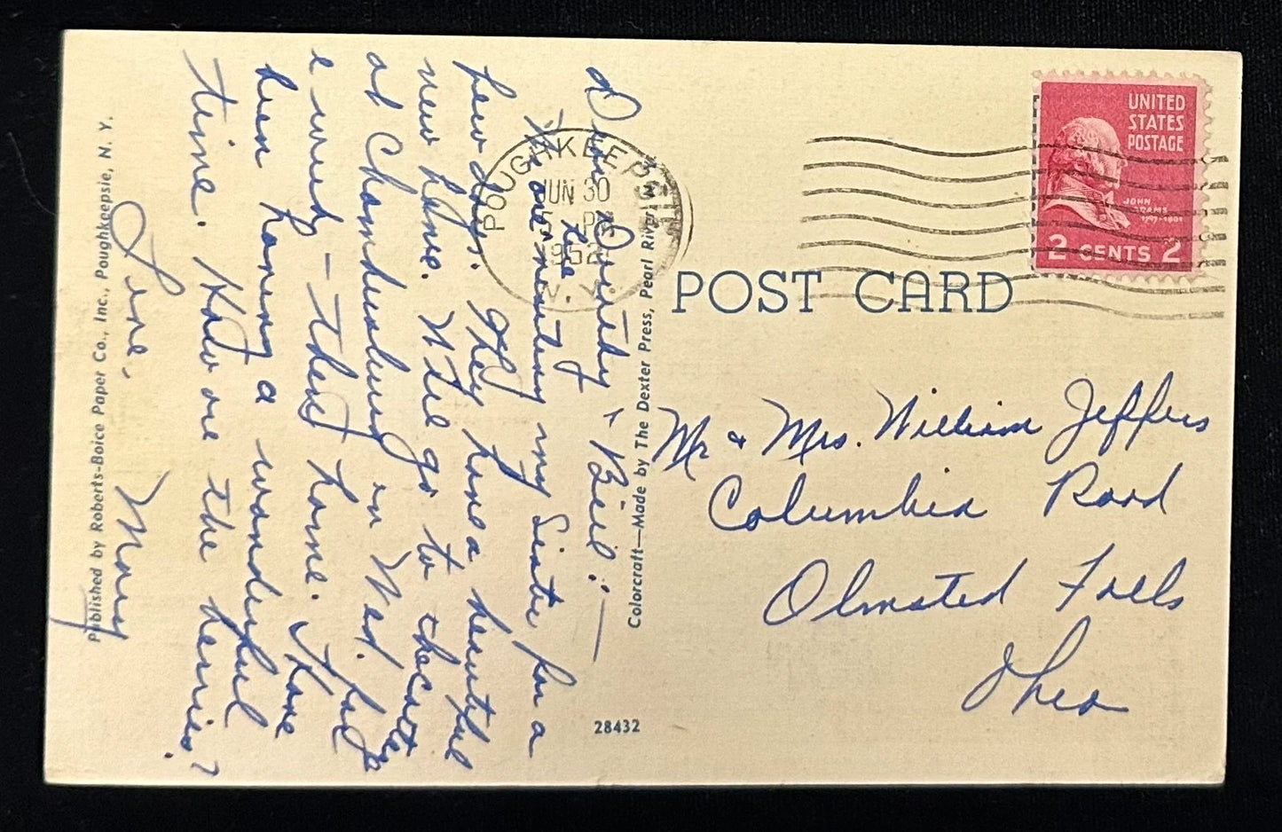 The Dudley Memorial at College Hill Park, Poughkeepsie, New York - Vintage Postcard