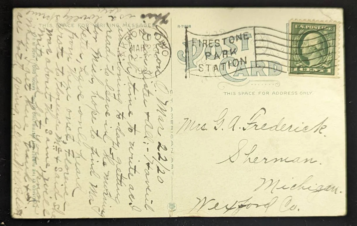 Ohio Building, Akron, Ohio - Vintage Postcard