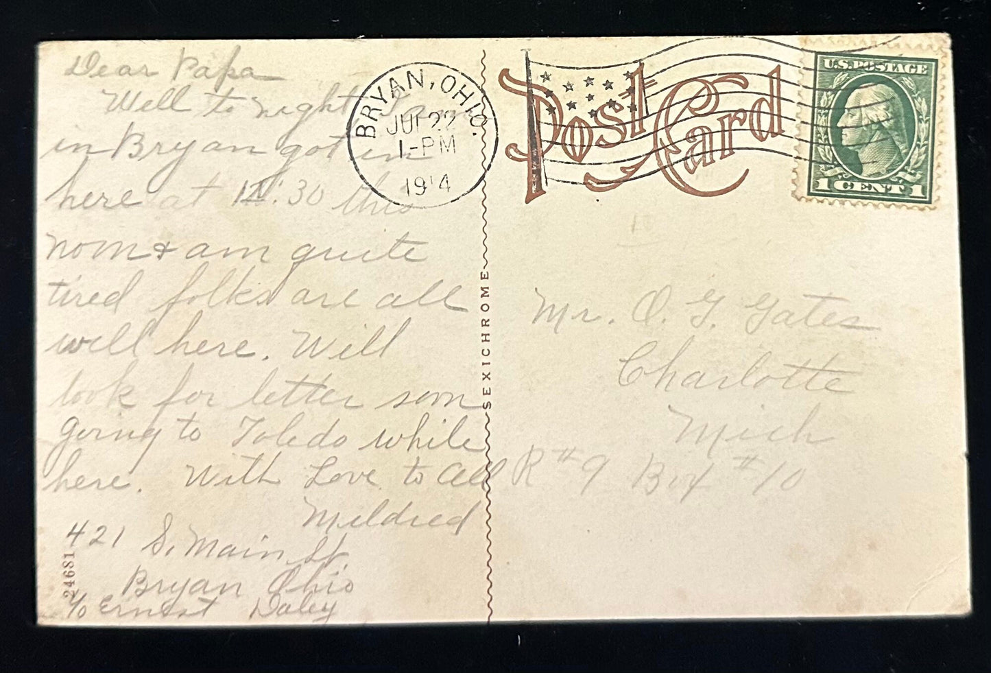 Court House, Bryan, Ohio - Vintage Postcard