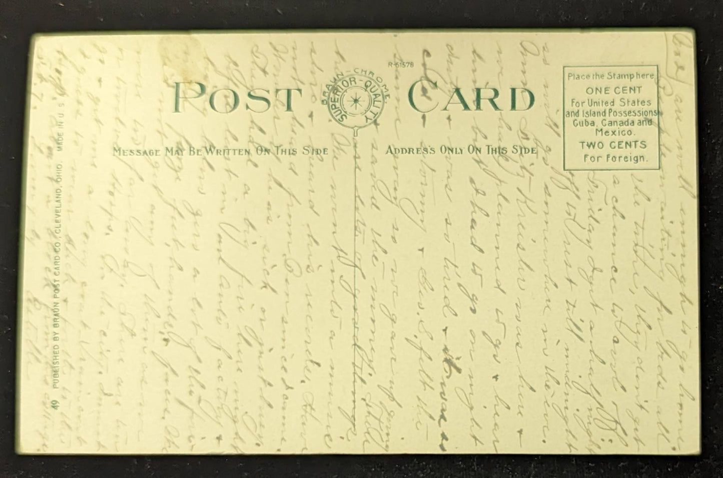 Interior View, Post Office, Cleveland, Ohio - Vintage Postcard