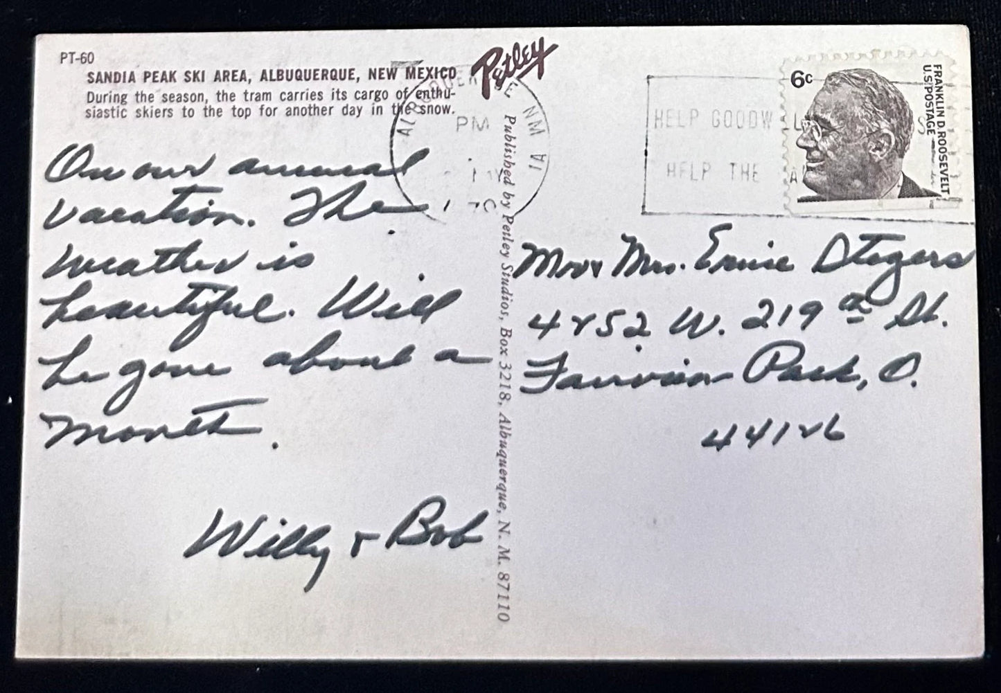 Sandia Peak Tramway, Albuquerque, New Mexico - Vintage Postcard