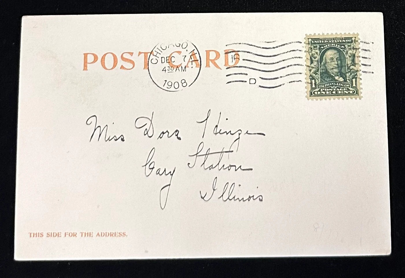 Lincoln Statue, Lincoln Park - Chicago, Illinois - Vintage Postcard