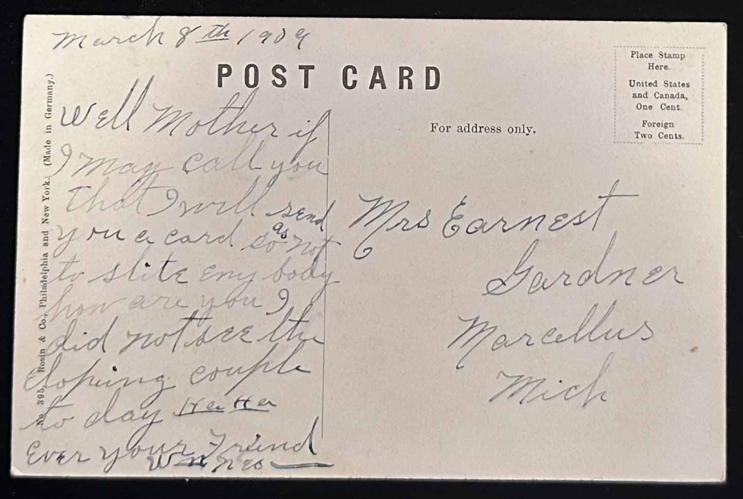 Riverside Hotel - Cambridge Springs, PA - Vintage Postcard