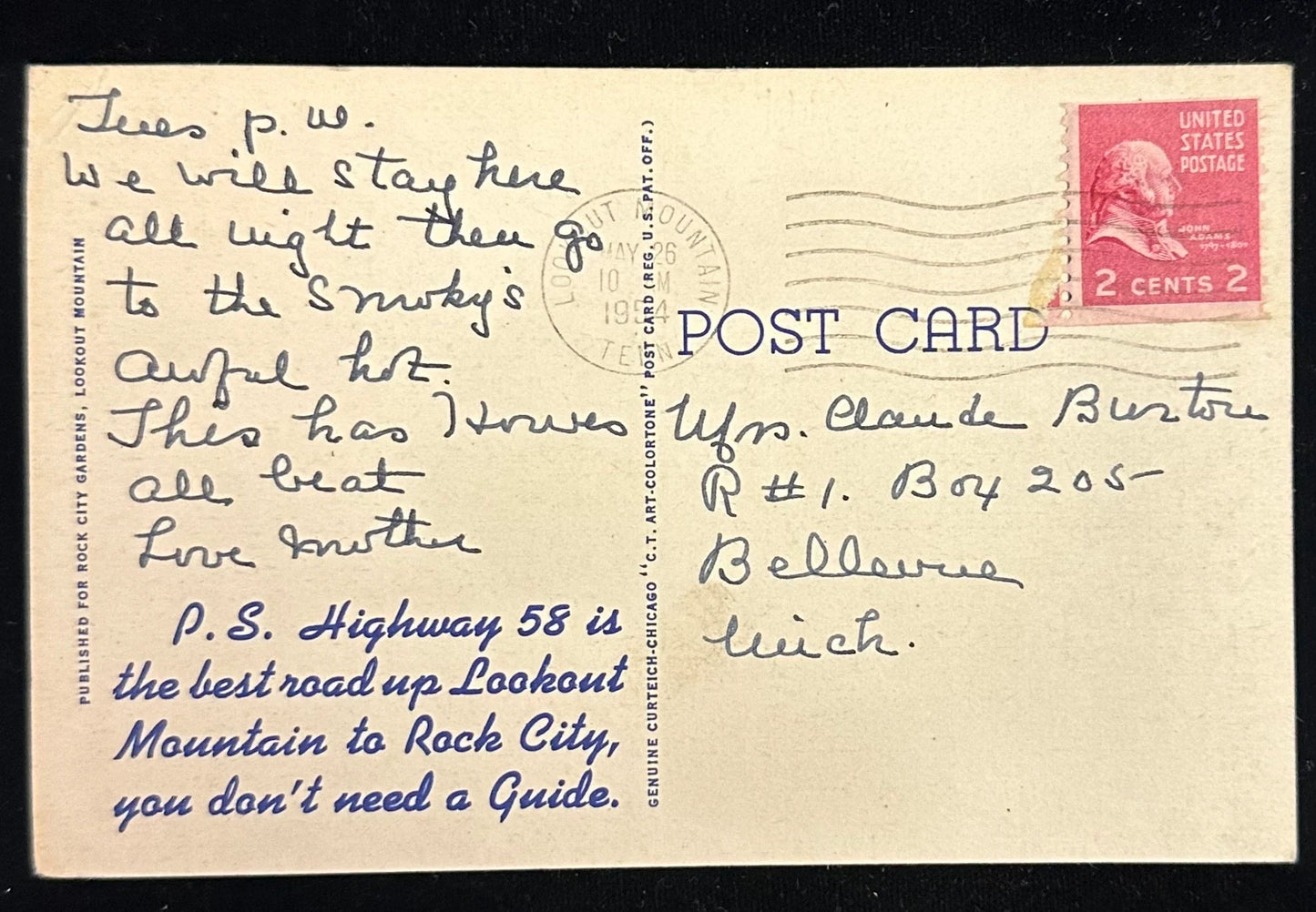 Entrance to Fairyland Caverns in Rock City Gardens, Atop Lookout Mountains, Georgia - Vintage Postcard