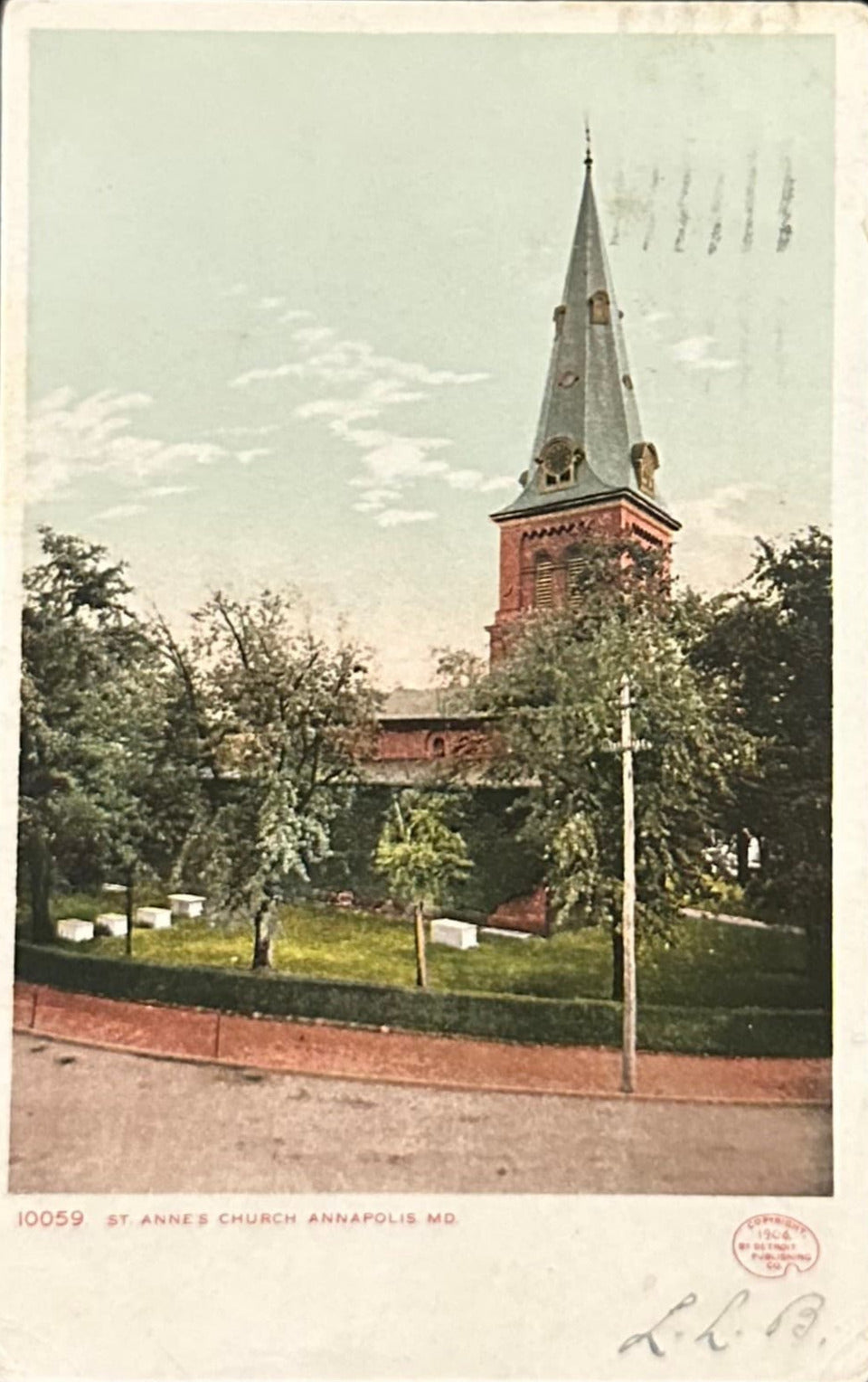 St Anne's Church - Annapolis, Maryland - 1923 Vintage Postcard