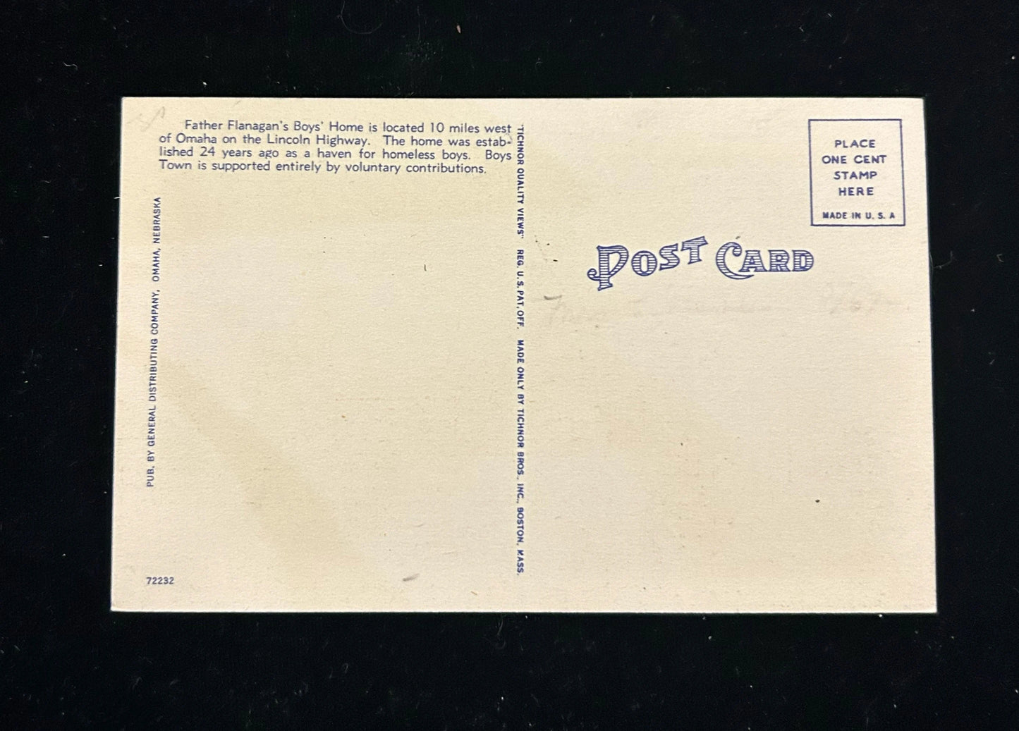 Boys Town's Dowd Memorial Chapel, Boys Town, Nebraska - Vintage Postcard