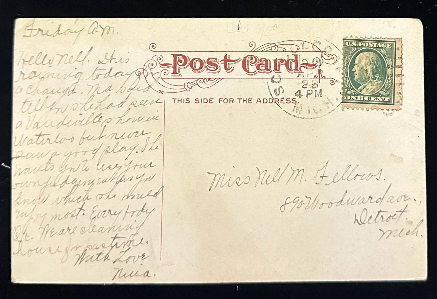 Y.W.C.A. Building, South Bend, Indiana - Vintage Postcard