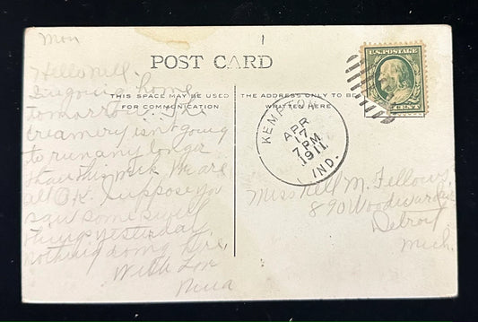 Sunnyside Driveway, South Bend, Indiana - Vintage Postcard