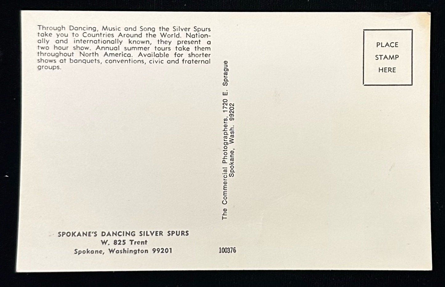 Spokane's Dancing Silver Spurs, Washington - Vintage 1950s Postcard