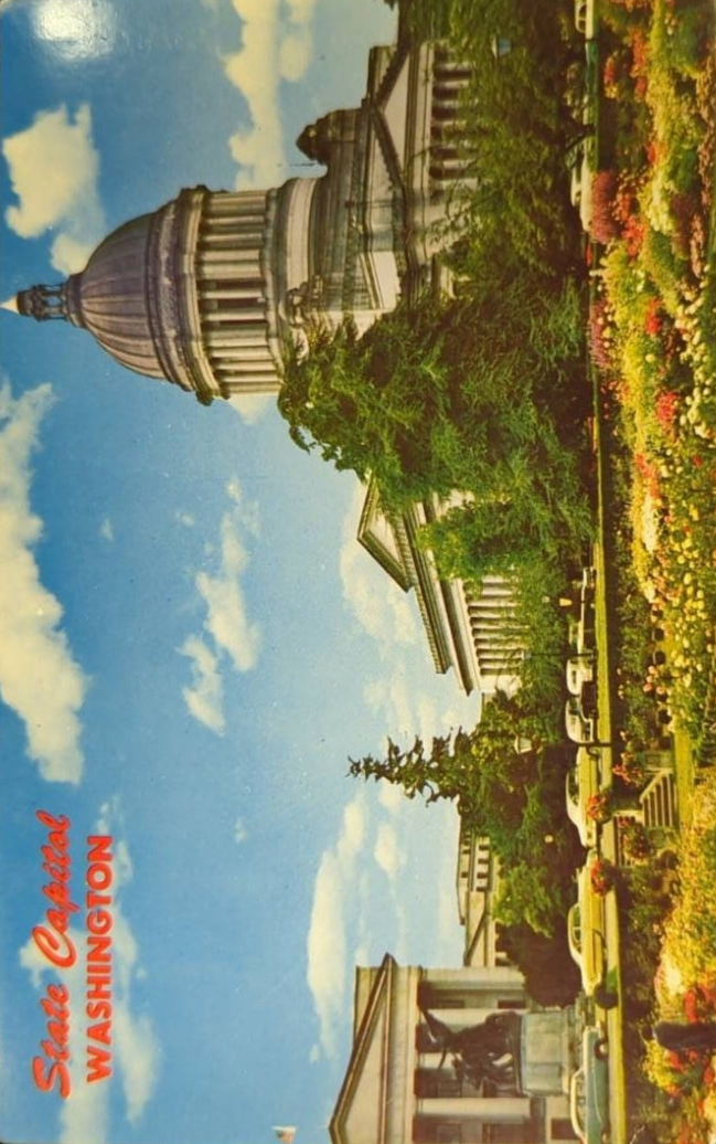 State Capitol in Olympia, Washington - Vintage 1950s Postcard