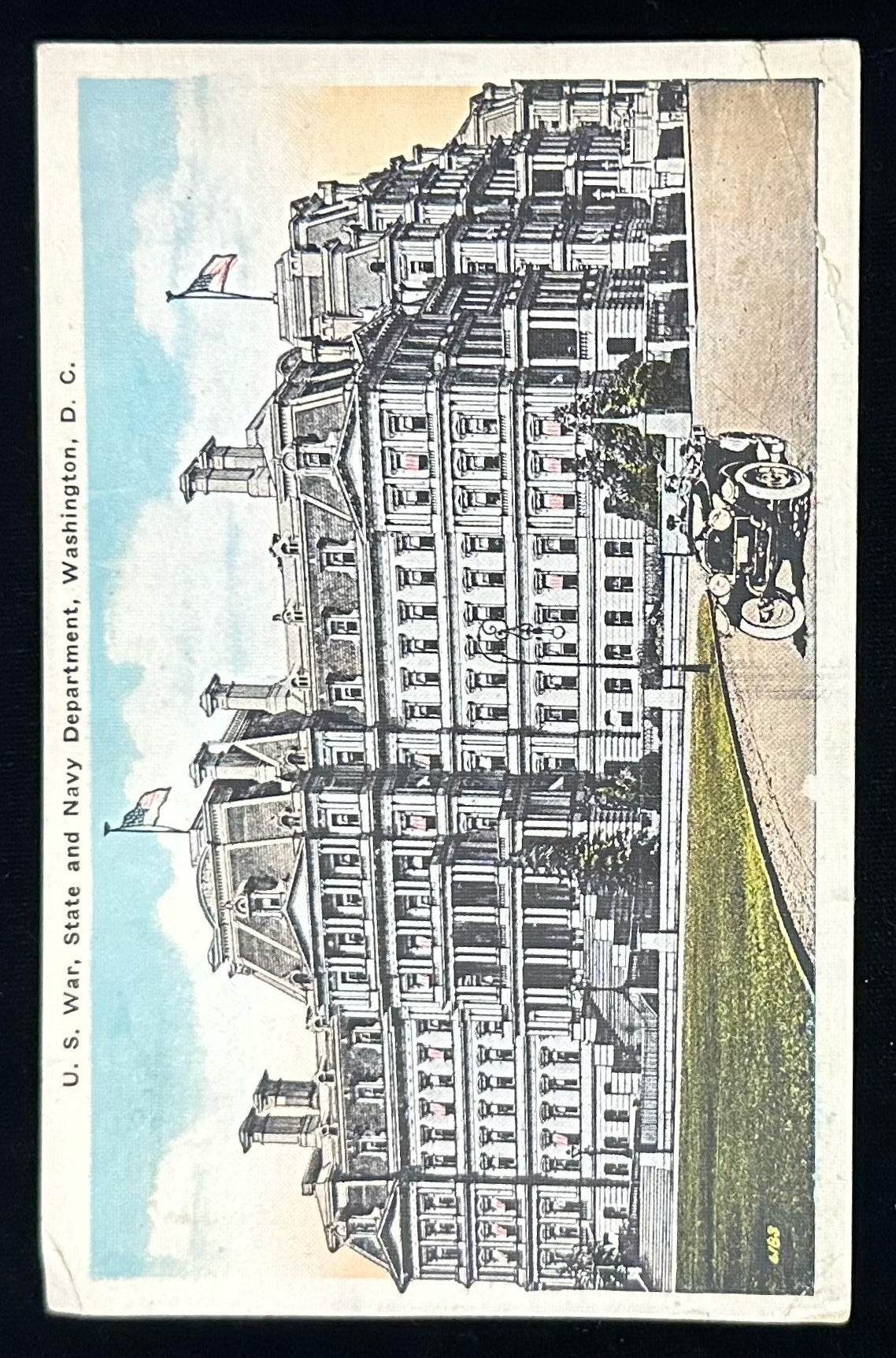 U.S. War, State and Navy Department, Washington D.C., Maryland - Vintage Car - Vintage 1910s Postcard