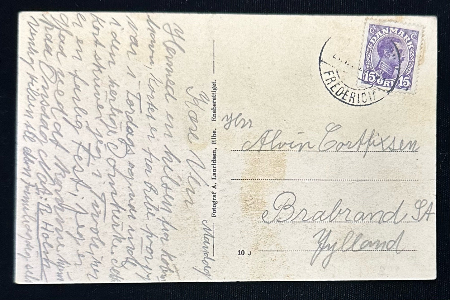 Ribe Domkirke, Orglet - Purple Danmark 15 Euro Stamp (mailed from Denmark) - International Postcard