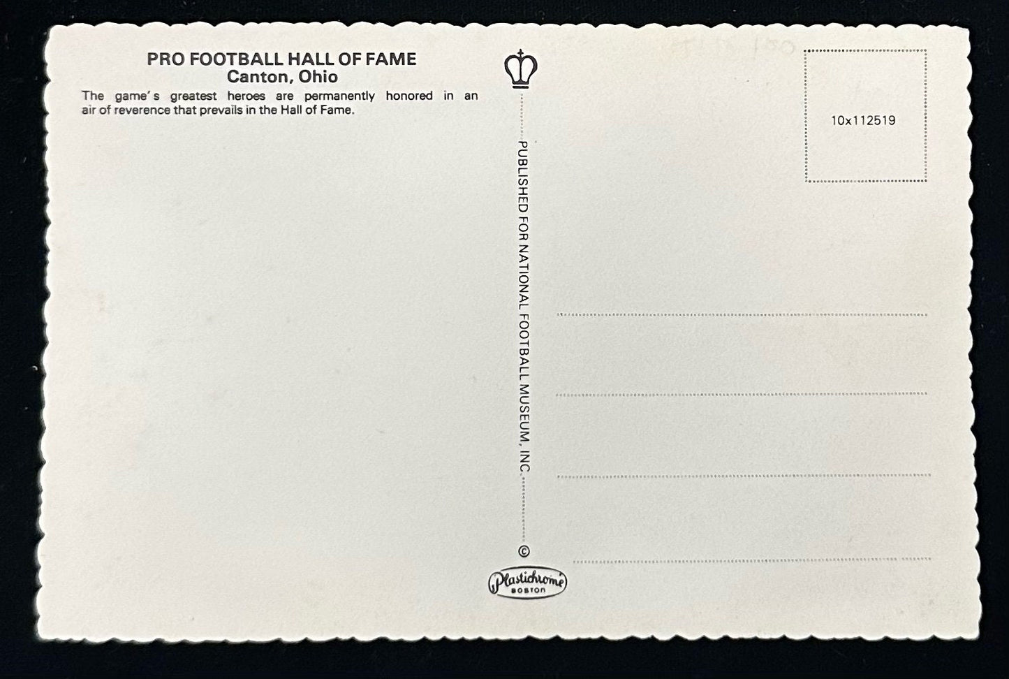 Pro Football Hall of Fame, Canton, Ohio - Vintage Postcard